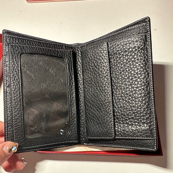 Salvatore Ferragamo Black Leather Wallet with 5 card holder+coin pocket - Picture 5 of 9
